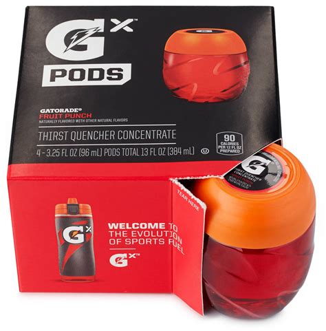 Includes 1 (30oz) Gatorade GX Refillable Bottle, Blue color. . G x pods